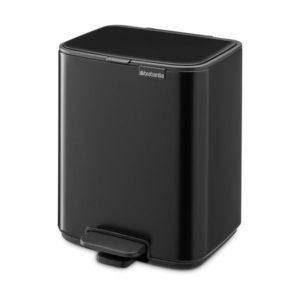 Matne čierny pedálový oceľový odpadkový kôš 7 l Bo – Brabantia vyobraziť