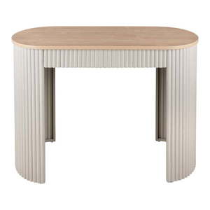 Béžový kovový konzolový stolík 40x100 cm Estriado – Leitmotiv vyobraziť