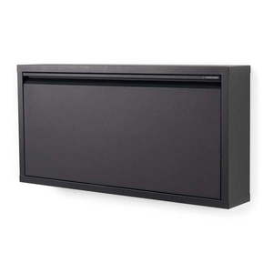 Čierna kovová výklopná skrinka na topánky 75x37, 5x12, 5 cm Billy – Spinder Design vyobraziť