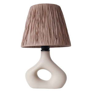 Béžová stolová lampa s tienidlom z papierového výpletu (výška 40 cm) Serin – Opviq lights vyobraziť