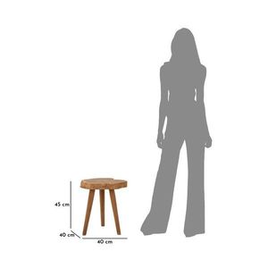 Stolička z teakového dreva v prírodnej farbe Budut – Mauro Ferretti vyobraziť