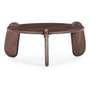 Tmavohnedý okrúhly konferenčný stolík z mangového dreva ø 80 cm Tamira – MOME vyobraziť