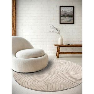 Taupe okrúhly koberec ø 200 cm Panglao New York Taupe – Elle Decoration vyobraziť