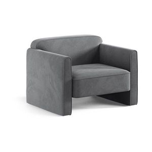 Sivé zamatové kreslo Abby – Micadoni vyobraziť