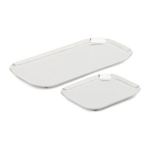 Servírovacie tácky v súprave 2 ks z nehrdzavejúcej ocele 15x29 cm Nirela – Kave Home vyobraziť