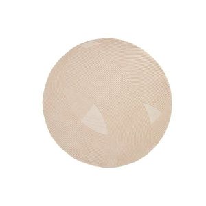 Krémovobiely ručne tkaný vlnený okrúhly koberec ø 200 cm Domm – Kave Home vyobraziť