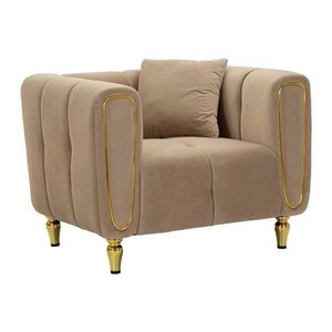 Taupe zamatové kreslo Alma – Mauro Ferretti vyobraziť