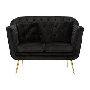 Čierna zamatová pohovka 130 cm Budapest – Mauro Ferretti vyobraziť