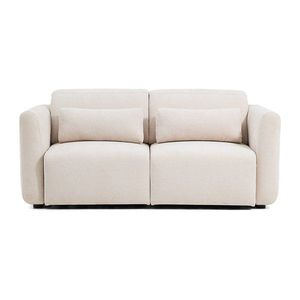 Béžová ženilková polohovacia pohovka s leňoškou 180 cm Lares – Kave Home vyobraziť