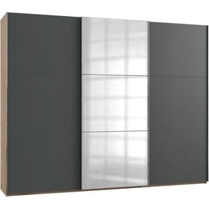 MID.YOU ŠAT. SKRIŇA S POSUV. DVERAMI, grafitová, farba duba, 300/236/65 cm vyobraziť