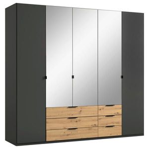 Carryhome ŠATNÍKOVÁ SKRIŇA, grafitová, dub artisan, 225/208/58 cm vyobraziť