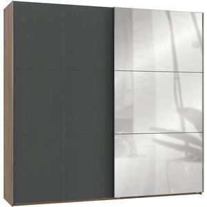 MID.YOU ŠAT. SKRIŇA S POSUV. DVERAMI, grafitová, farba duba, 250/236/65 cm vyobraziť