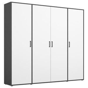 Rauch Möbel SKRIŇA S OTOČNÝMI DVERAMI, sivá, biela, 187/194/53 cm vyobraziť