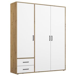 Rauch Möbel SKRIŇA S OTOČNÝMI DVERAMI, biela, dub artisan, 140/194/53 cm vyobraziť