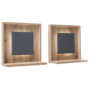 NÁSTENNÁ POLICA, sivá, farba duba, 45/45/18 cm vyobraziť