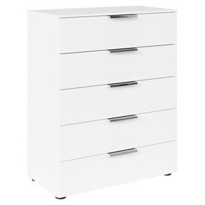Rauch Möbel KOMODA, biela, chrómová, 80/100/42 cm vyobraziť