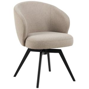 MID.YOU STOLIČKA S PODRÚČKAMI, oceľ, štruktúra, čierna, béžová vyobraziť