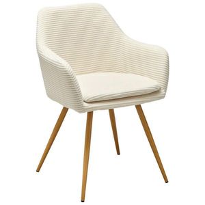 MID.YOU STOLIČKA S PODRÚČKAMI, železo, kord, béžová vyobraziť