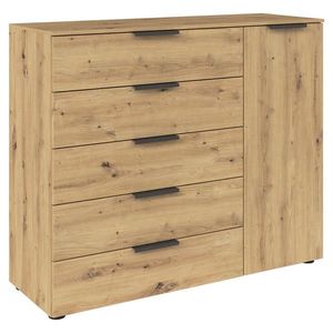 Rauch Möbel KOMODA, grafitová, dub artisan, 120/100/42 cm vyobraziť