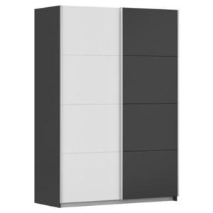 Rauch Möbel ŠAT. SKRIŇA S POSUV. DVERAMI, grafitová, biela, 136/197/61 cm vyobraziť