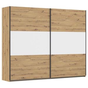 Rauch Möbel ŠAT. SKRIŇA S POSUV. DVERAMI, biela, hliníková, dub artisan, 261/210/59 cm vyobraziť