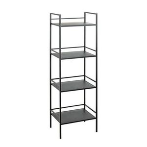 REGÁL, čierna, oceľ, 40/128/30 cm vyobraziť