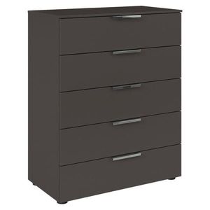 Rauch Möbel KOMODA, grafitová, chrómová, 80/100/42 cm vyobraziť