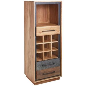 Landscape REGÁL NA VÍNO, akácia, recyklované drevo, hnedá, farba akácie, tmavosivá, 50/130/40 cm vyobraziť