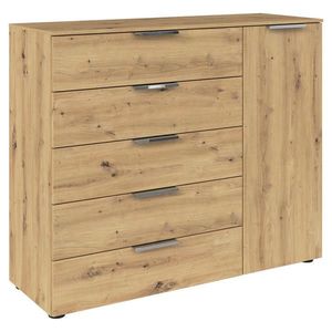 Rauch Möbel KOMODA, chrómová, dub artisan, 120/100/42 cm vyobraziť