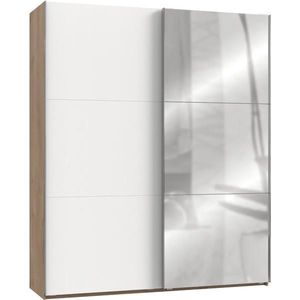 MID.YOU ŠAT. SKRIŇA S POSUV. DVERAMI, číra, biela, farba duba, 200/236/65 cm vyobraziť