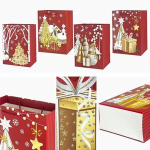 Papierová vianočná darčeková taška TORO 23x18x10cm MIX stromček vyobraziť