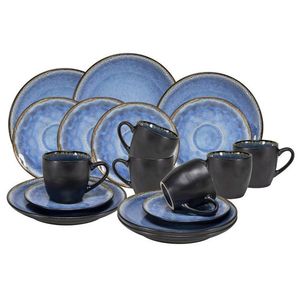 KÁVOVÁ SÚPRAVA SANTORINI 18KS, GLAZOVANÁ KERAMIKA, MODRÁ vyobraziť