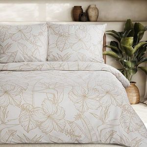 ArtFir Obliečky na dvojlôžko SPRING 50 | biela/béžová 220 x 200 cm vyobraziť