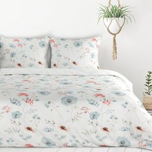 ArtFir Obliečko na dvojlôžko INES | biela/modrá 160 x 200 cm vyobraziť