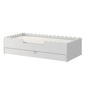 ArtBel Detská jednolôžková posteľ BOOK NOOK so zásuvkou | biela 80 x 160 cm vyobraziť