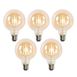 Sada 5 stmievateľných LED žiaroviek E27 G95 4, 9W 320 lm 2500K vyobraziť