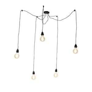 Inteligentné závesné svietidlo čierne s 5 svetlami vrátane Wifi G95 - Cava vyobraziť