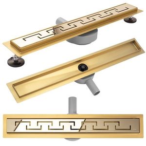 Lineárny odtokový žľab Rea Greek Pro 70 cm zlatý vyobraziť