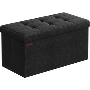 Taburet Lofe s úložným prostorem černý vyobraziť