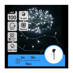 B.V. - LED Solárna vianočná reťaz 100xLED/8 funkcií 12m IP65 studená biela B10201K79 vyobraziť