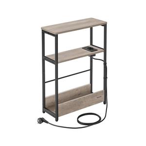 Odkladací stolík ROD s vstavanou zásuvkou a USB portami, hnedá/čierna LET335K05V1 vyobraziť