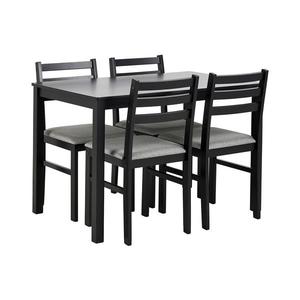 Sada jedálenského stola a 4 stoličiek EMILY, čierna 0000108310 vyobraziť