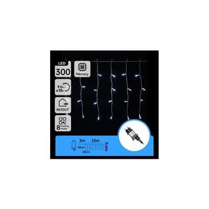 B.V. - LED vonkajší vianočný reťaz 300xLED/8 funkcií 15x0, 4 m IP44 studená biela B103031Q2 vyobraziť