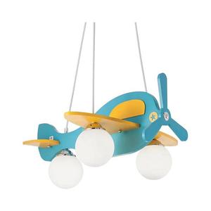 Ideal Lux - Detský luster na lanku AVION 3xE14/28W/230V modrý 136325 vyobraziť