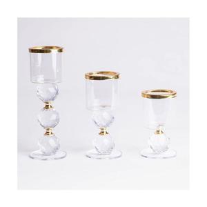 Estilo Home SADA 3x svietnikov, zlaté/priehľadné 5905623251066 vyobraziť