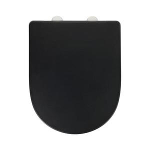 WENKO 24989100 - WC sedadlo EXCLUSIVE 36, 5x45 cm čierne/strieborné 24989100 vyobraziť