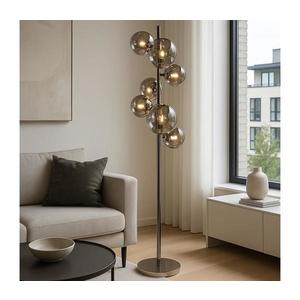 Brilagi - LED Stojacia lampa MILLA 7xG9/3W/230V čierny chróm/dymové sklo 3010-7CS vyobraziť