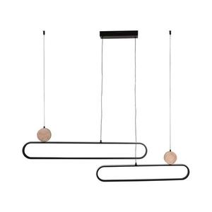 LED závesný luster FLORENTYNA LED/48W/230V 4000K čierna/béžová 333889 vyobraziť