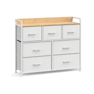 Komoda KIRA so zásuvkami, biela/hnedá LTS523W57 vyobraziť