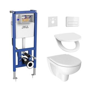 JIKA Závesné WC + sedátko LYRA + tlačidlo DUAL + podomietkový modul + podložka LF0186+LF0239+LF0170+GB0014 vyobraziť